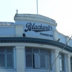 The Blackwell's store logo on the Williams Street corner, Kaiapoi.